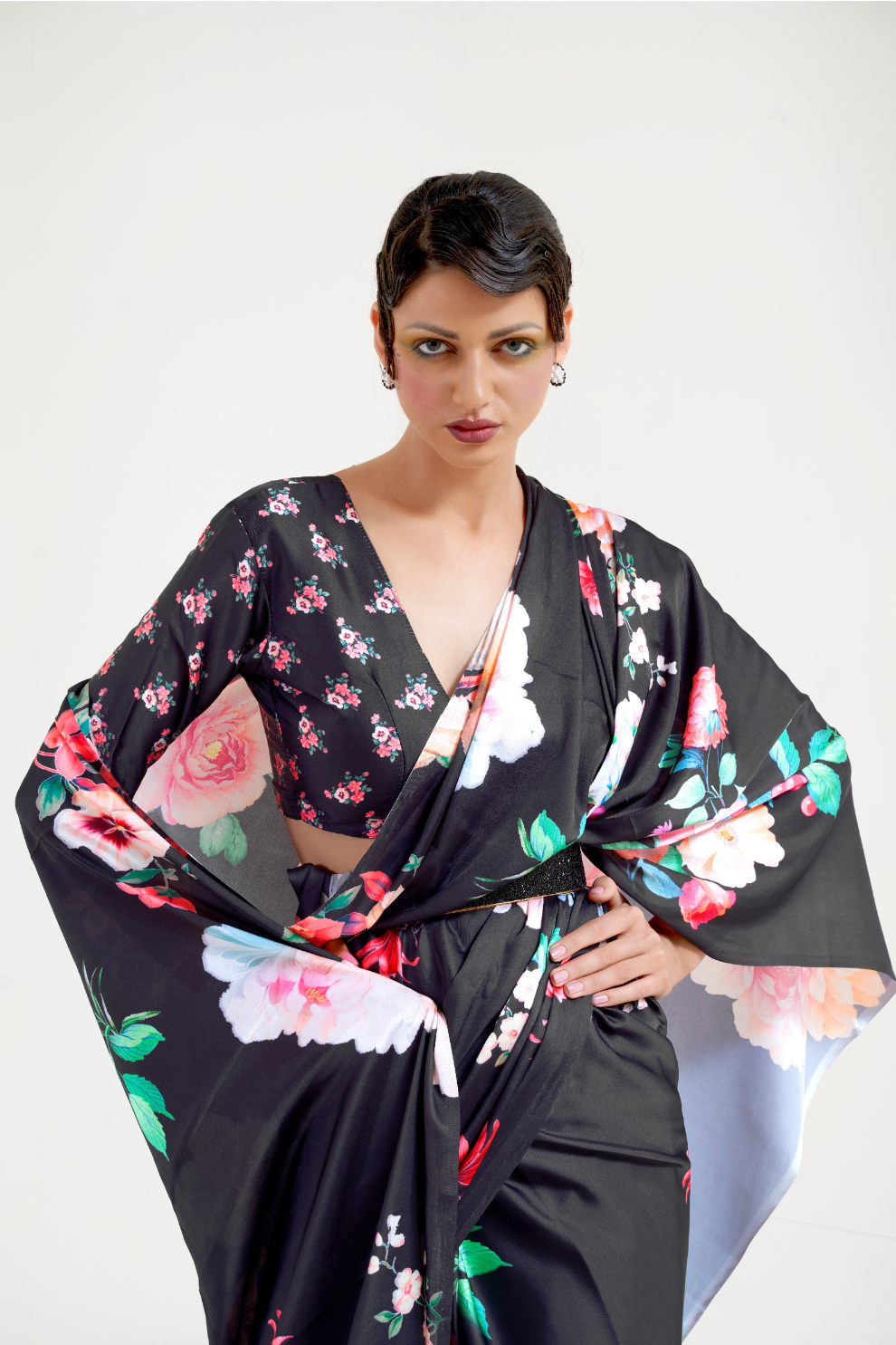 Casual Wear Satin Silk Saree with Smooth Finish