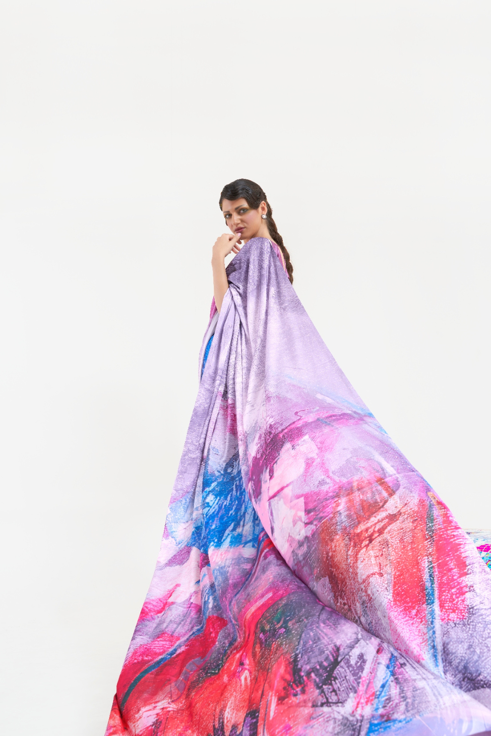 Casual Wear Satin Silk Saree with Smooth Finish