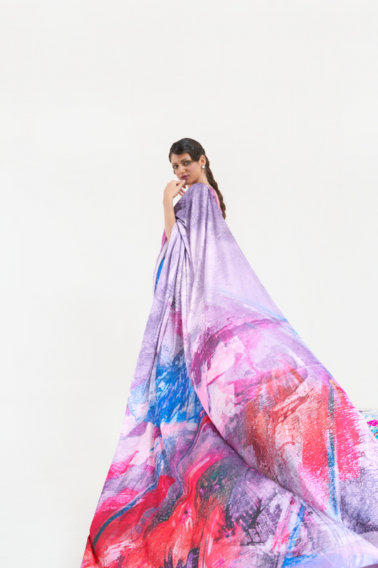 Casual Wear Satin Silk Saree with Smooth Finish