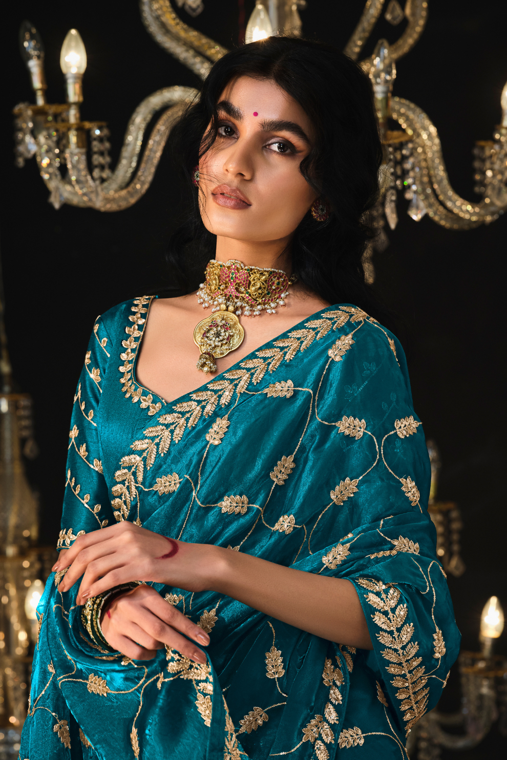 Beautiful Designer Wedding Saree with Premium Fancy Work