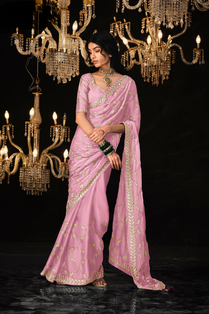 Beautiful Designer Wedding Saree with Premium Fancy Work