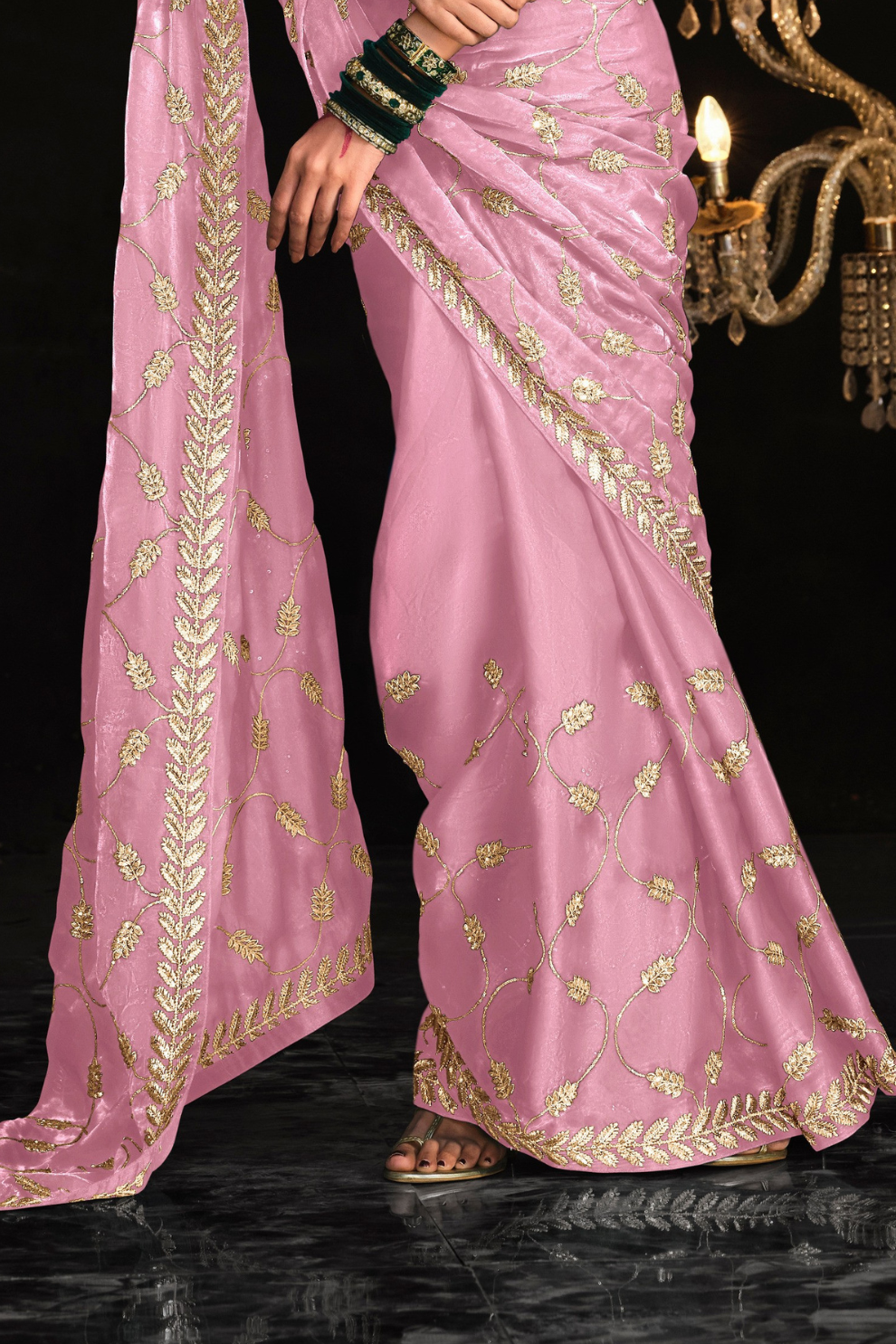 Beautiful Designer Wedding Saree with Premium Fancy Work
