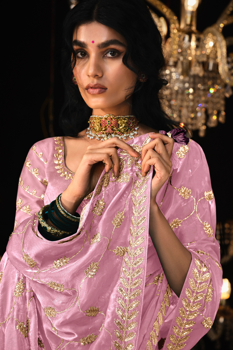 Beautiful Designer Wedding Saree with Premium Fancy Work