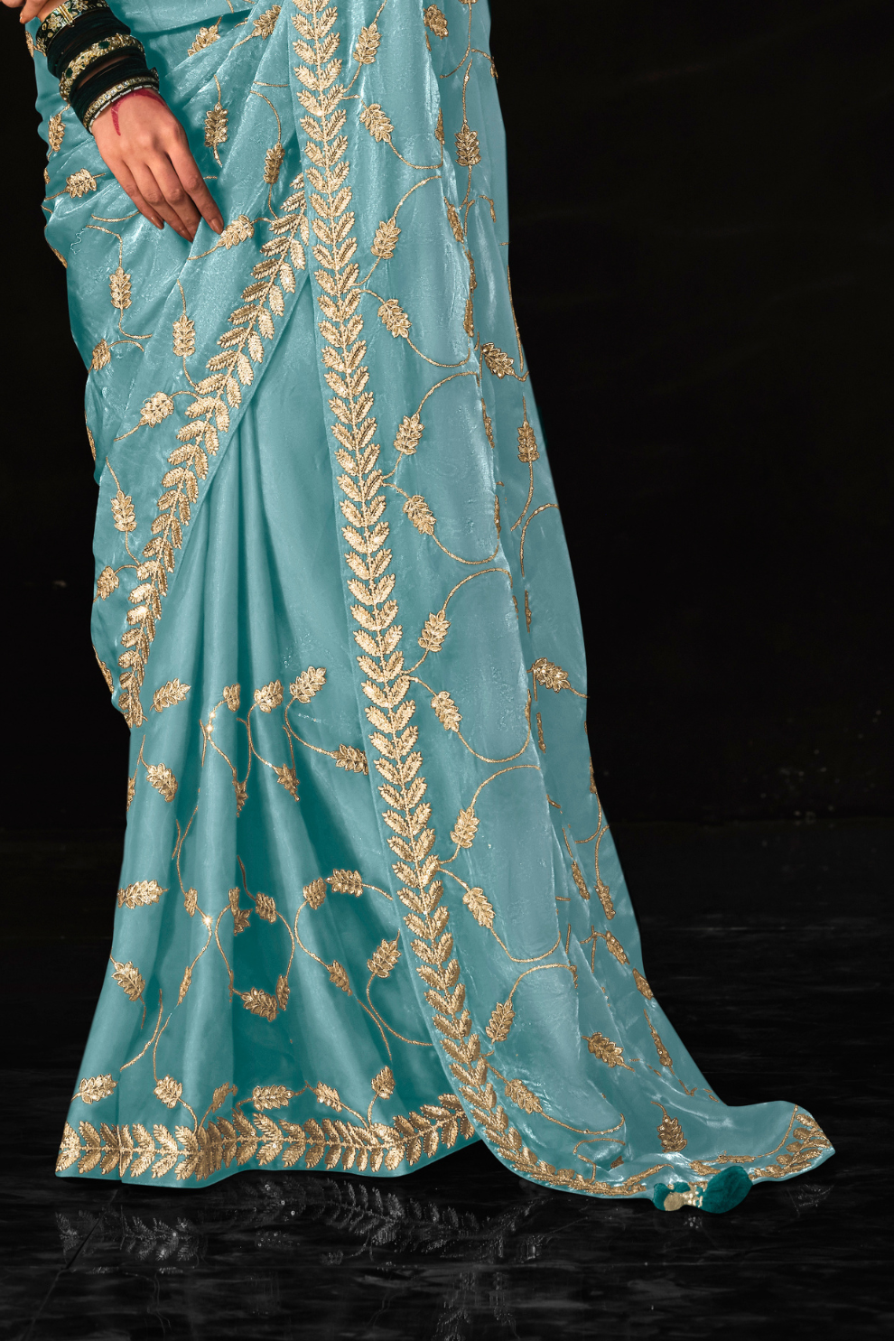Beautiful Designer Wedding Saree with Premium Fancy Work