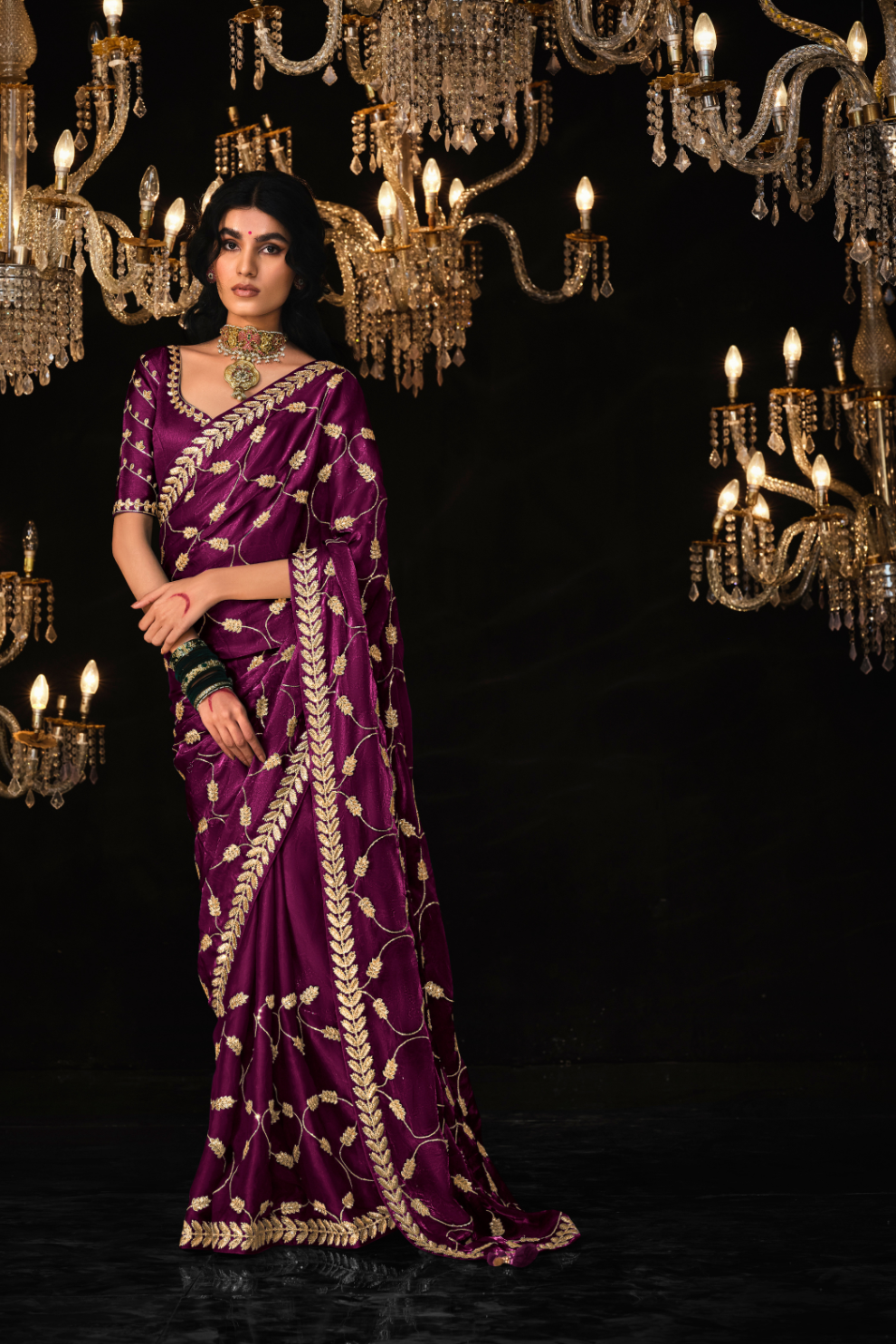 Beautiful Designer Wedding Saree with Premium Fancy Work