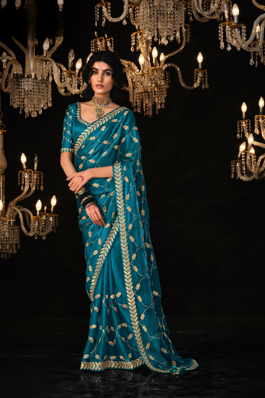 Beautiful Designer Wedding Saree with Premium Fancy Work