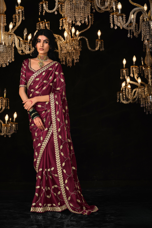 Beautiful Designer Wedding Saree with Premium Fancy Work