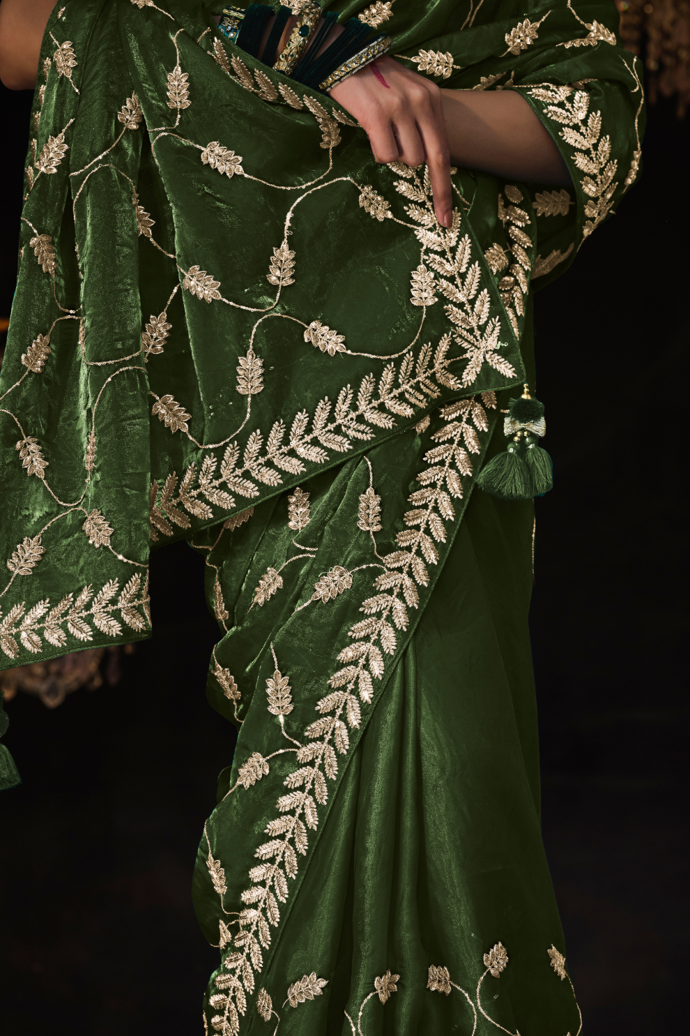 Beautiful Designer Wedding Saree with Premium Fancy Work