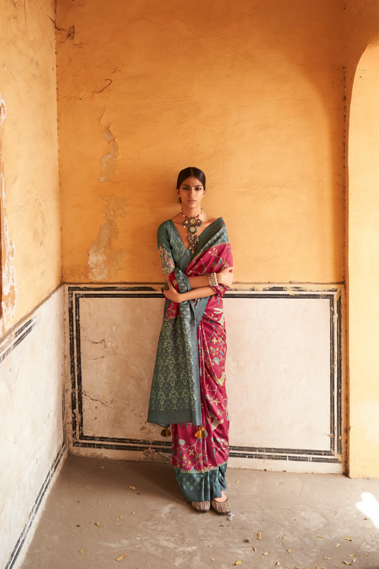 Elegant Patola Print Tussar Silk Saree for Festive Wear