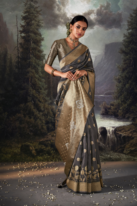 Majestic Woven Banarasi Silk Saree in Lustrous Pure Silk