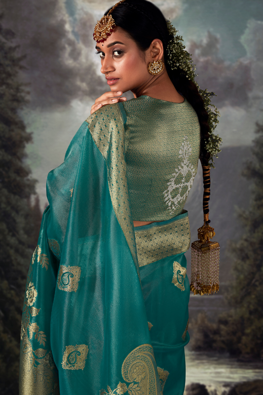 Majestic Woven Banarasi Silk Saree in Lustrous Pure Silk