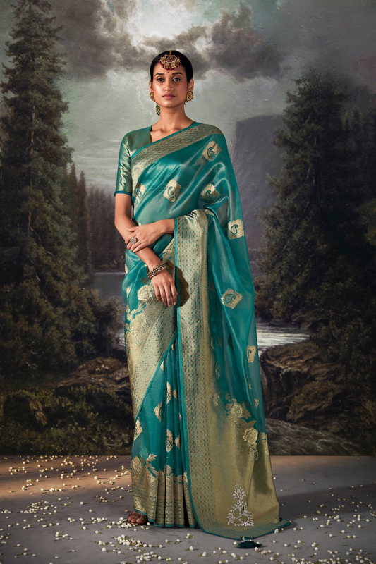 Majestic Woven Banarasi Silk Saree in Lustrous Pure Silk