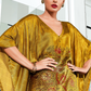 Gaji Silk Printed Kaftan Top Paired with Cotton Bottom
