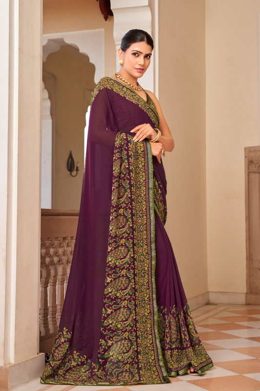 Elegant Georgette Saree with Graceful Drape