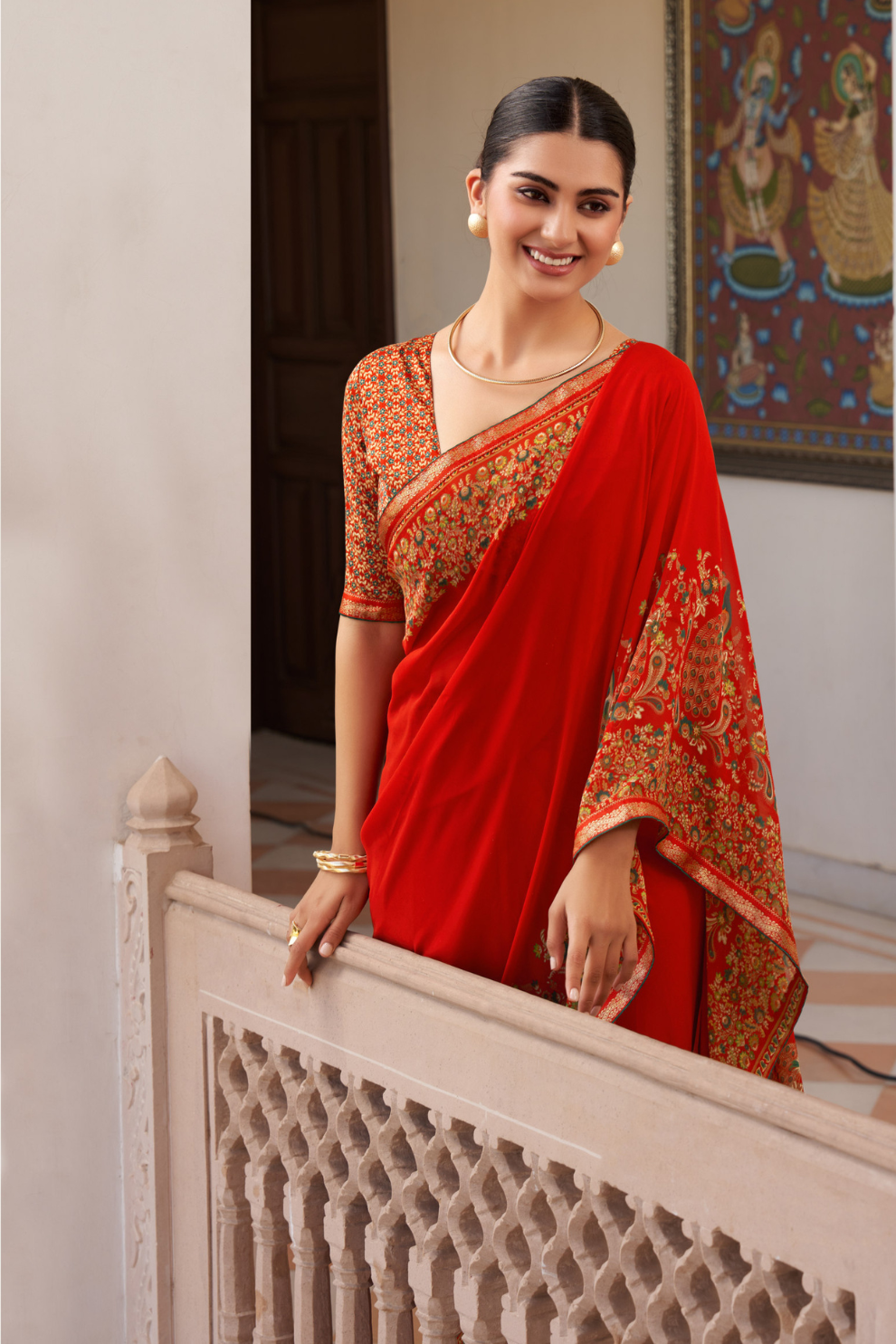 Elegant Georgette Saree with Graceful Drape