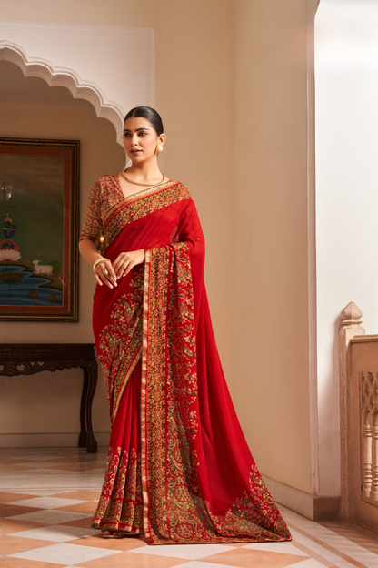 Elegant Georgette Saree with Graceful Drape