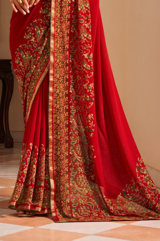 Elegant Georgette Saree with Graceful Drape