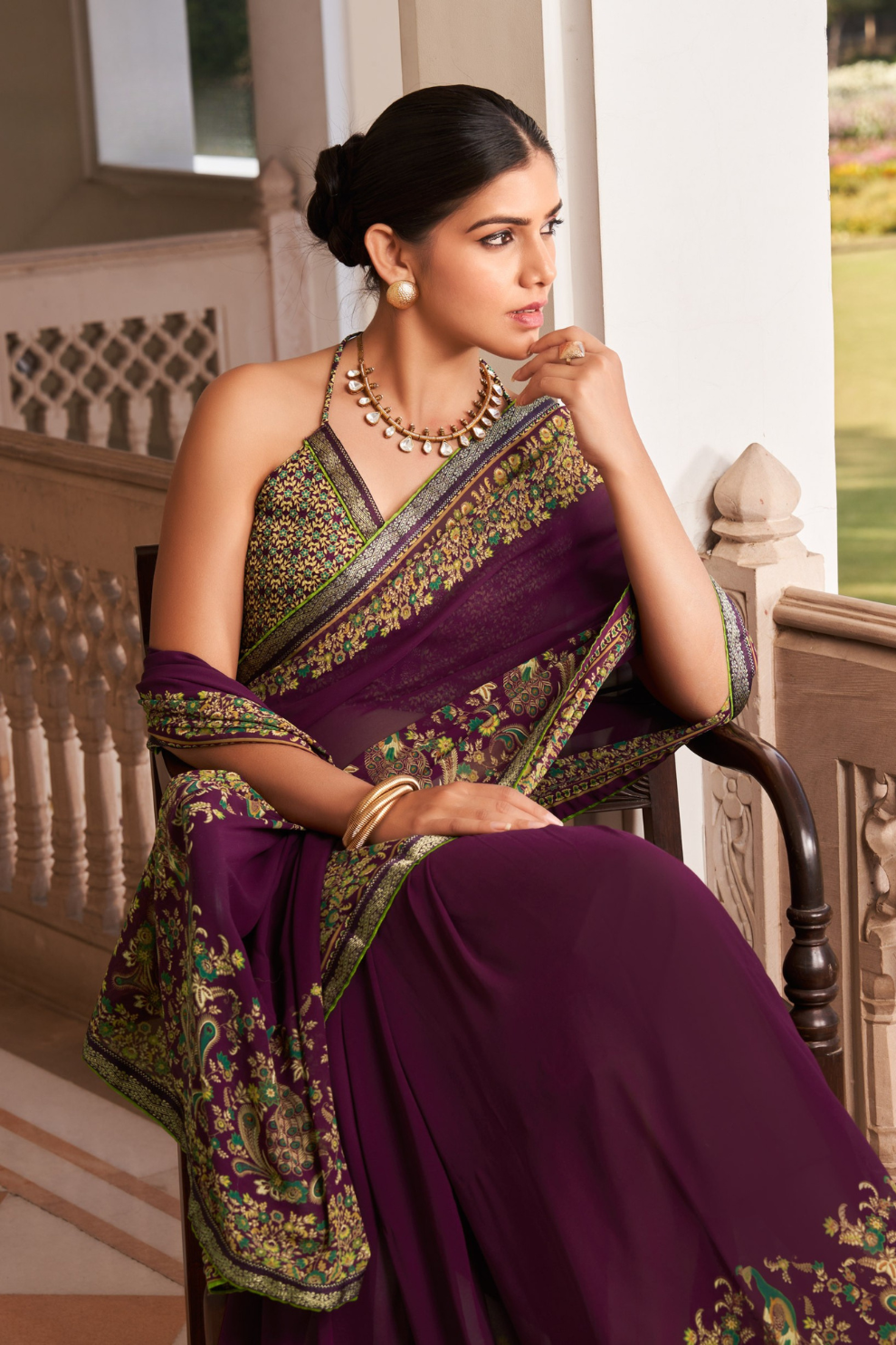Elegant Georgette Saree with Graceful Drape