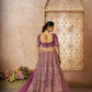 Elegant Bridal Lehenga Featuring Delicate Thread Embroidery