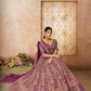 Elegant Bridal Lehenga Featuring Delicate Thread Embroidery