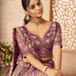 Elegant Bridal Lehenga Featuring Delicate Thread Embroidery