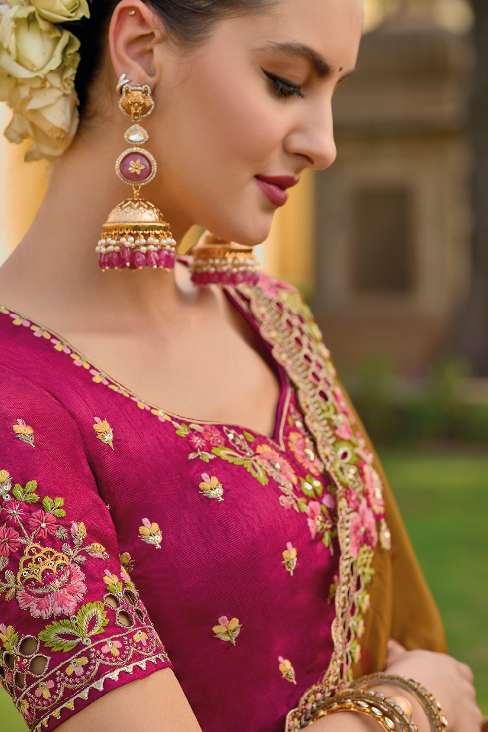 Whispers of Elegance in Fancy Tissue Organza Silk Drape