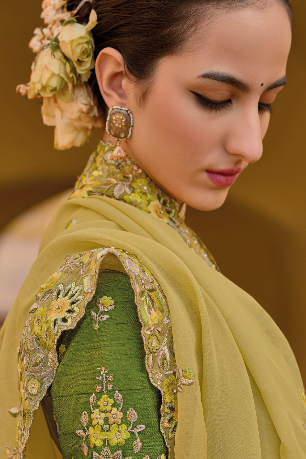 Whispers of Elegance in Fancy Tissue Organza Silk Drape