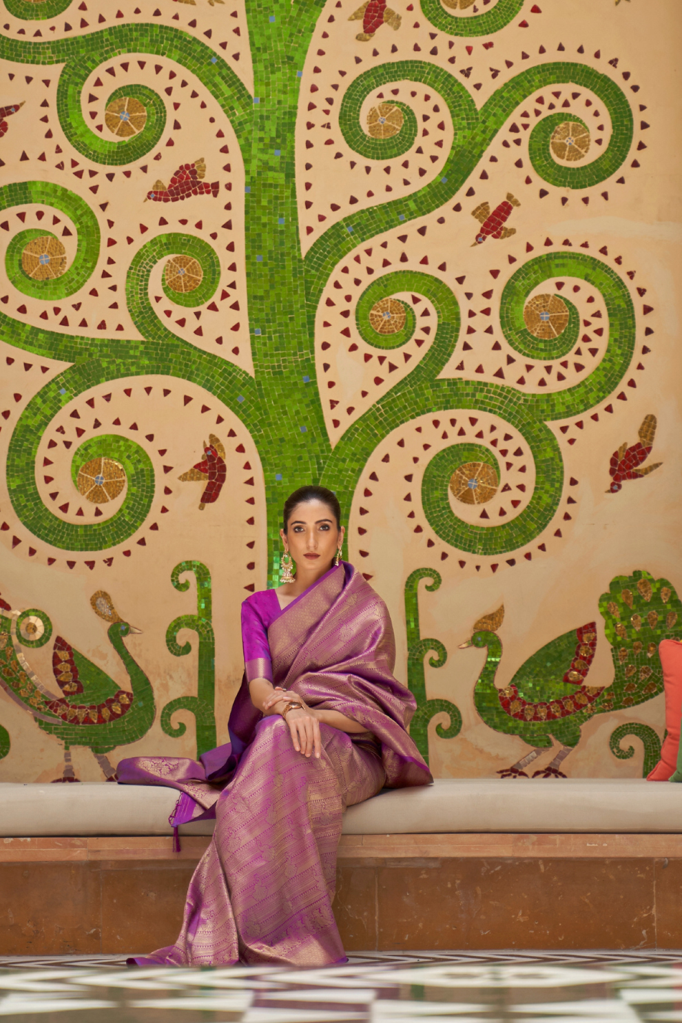 Royal Kanjivaram Silk Saree with Classic Zari Weaving Work