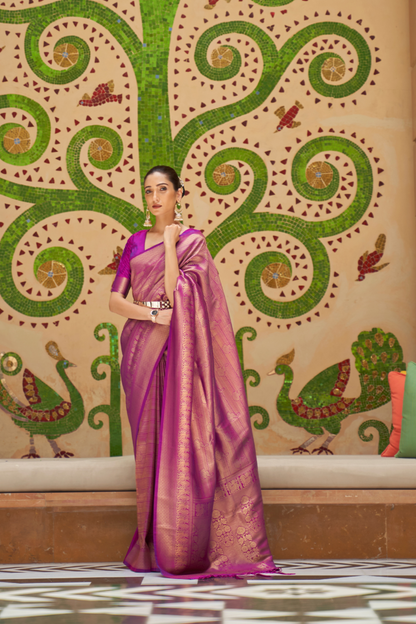 Royal Kanjivaram Silk Saree with Classic Zari Weaving Work