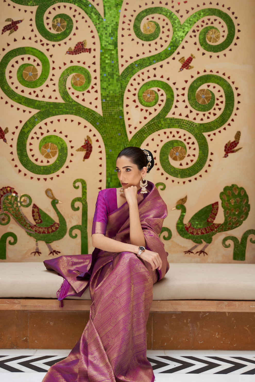 Royal Kanjivaram Silk Saree with Classic Zari Weaving Work
