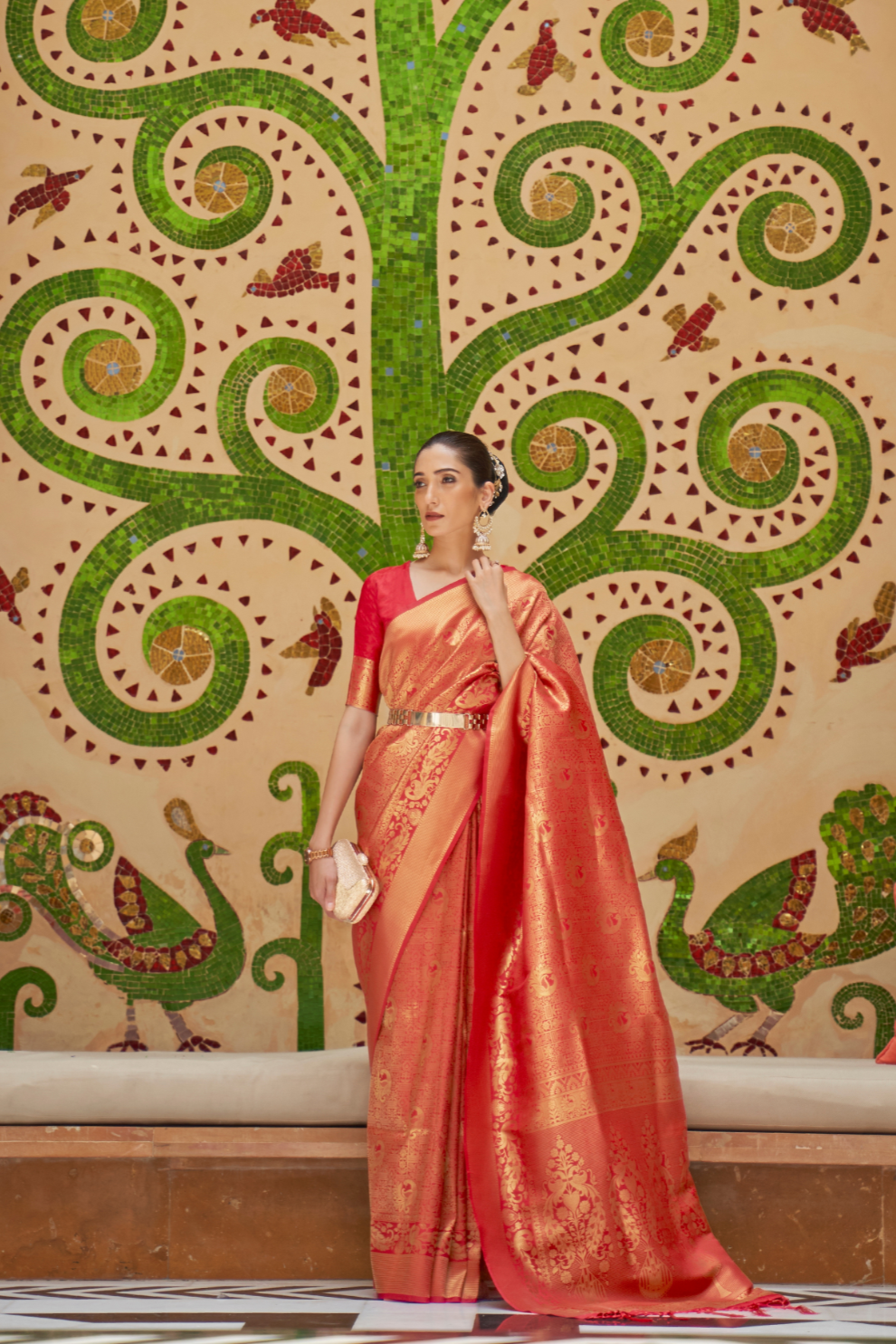 Royal Kanjivaram Silk Saree with Classic Zari Weaving Work