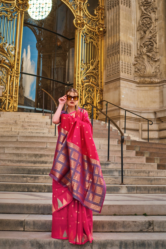 Banarasi Kadhi Silk Saree with Rich Traditional Weaving