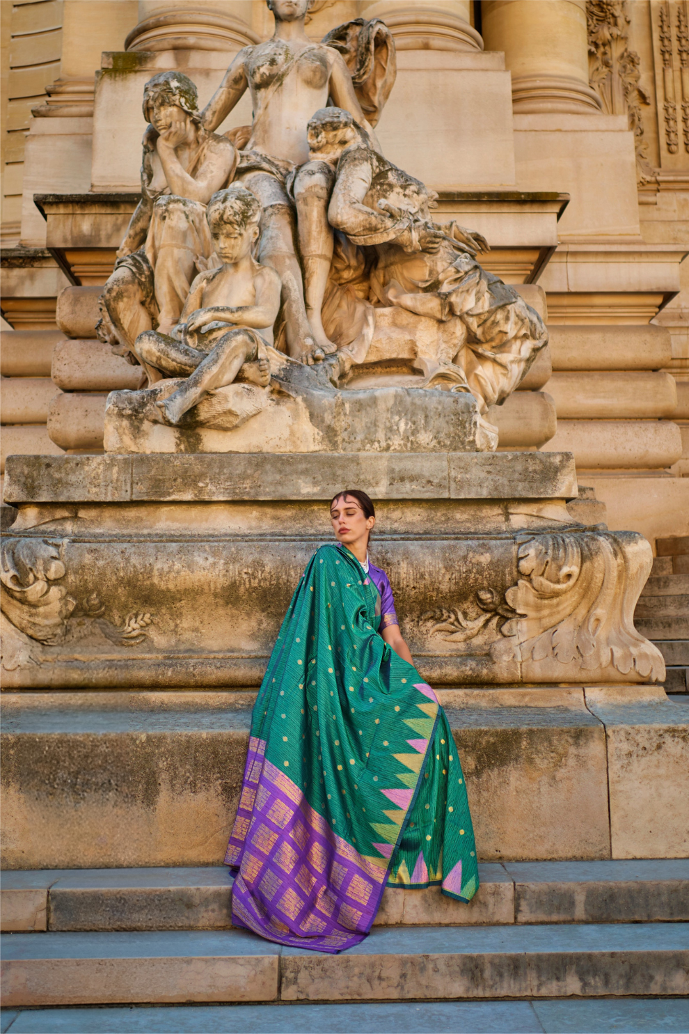 Banarasi Kadhi Silk Saree with Rich Traditional Weaving