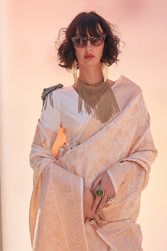 Floral Woven Zari Silk Banarasi Saree