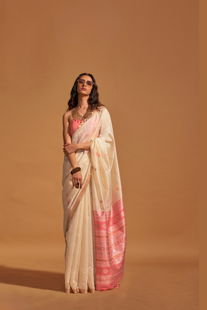 Handloom Weaving Silk Saree with Elegant Designer Finish