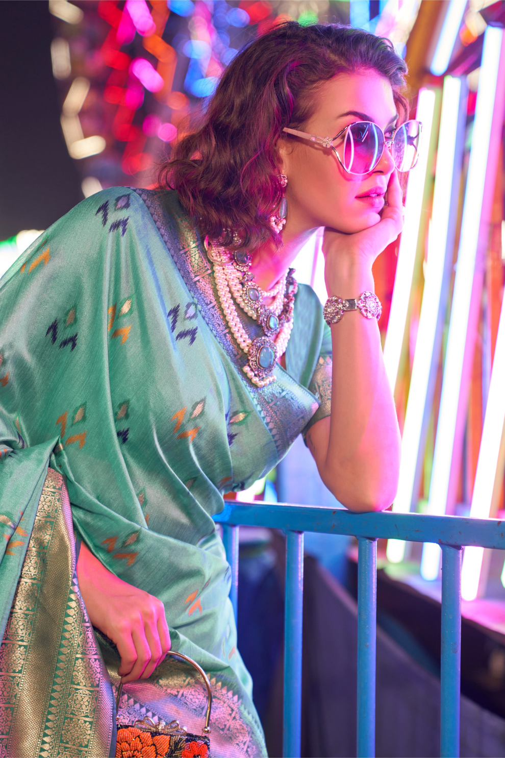 Designer Party Wear Handloom Kaitra Silk Saree with Elegant Weaving