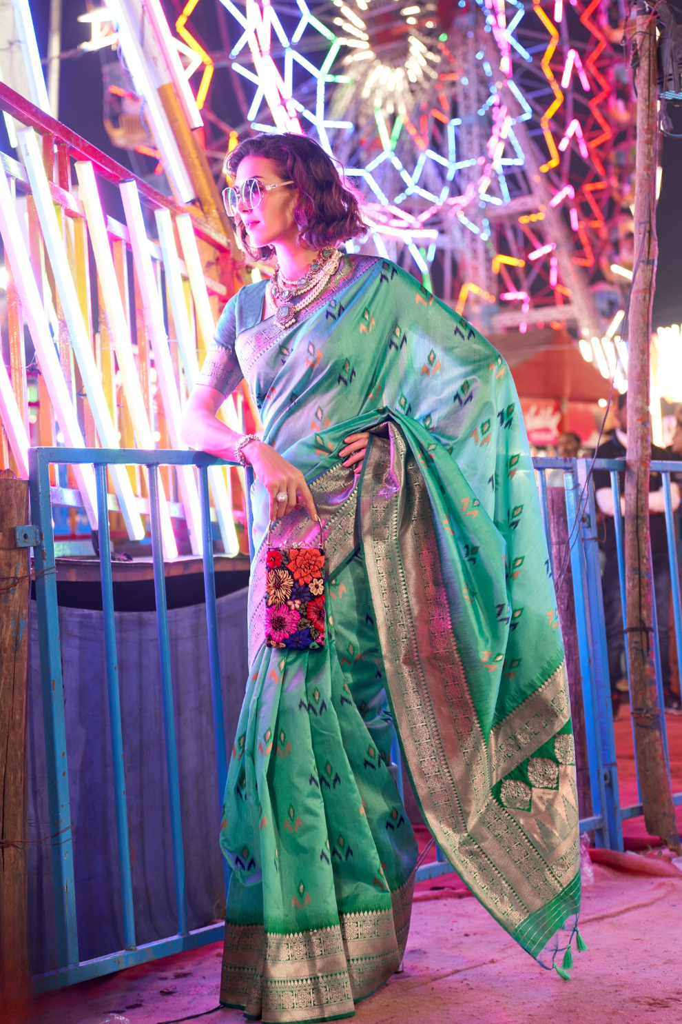 Designer Party Wear Handloom Kaitra Silk Saree with Elegant Weaving