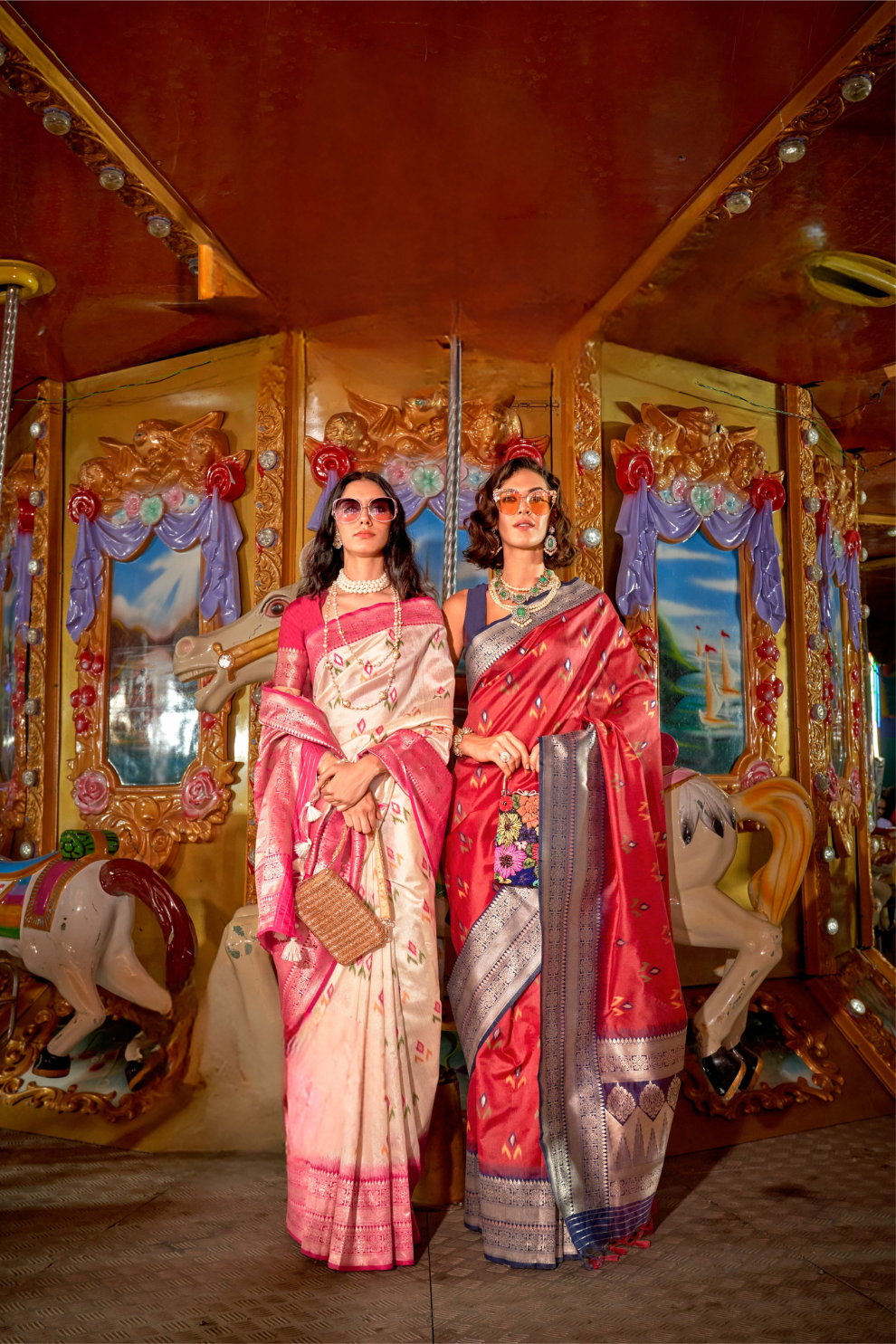 Designer Party Wear Handloom Kaitra Silk Saree with Elegant Weaving