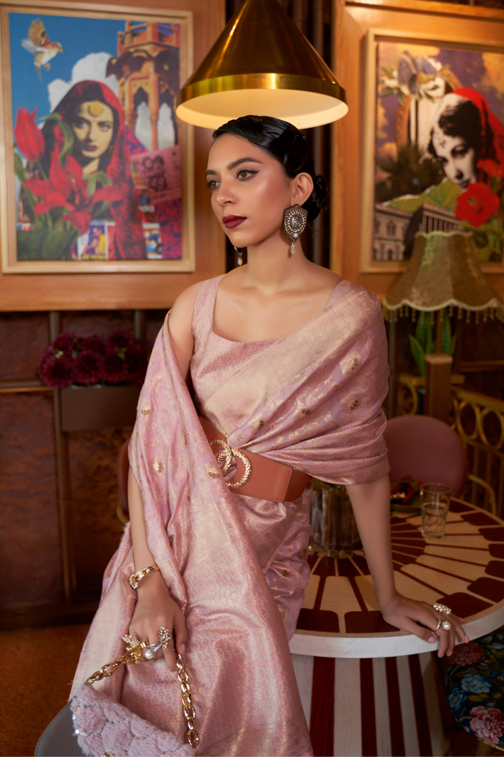 Elegant Tussar Silk Saree with Zari Woven Detailing