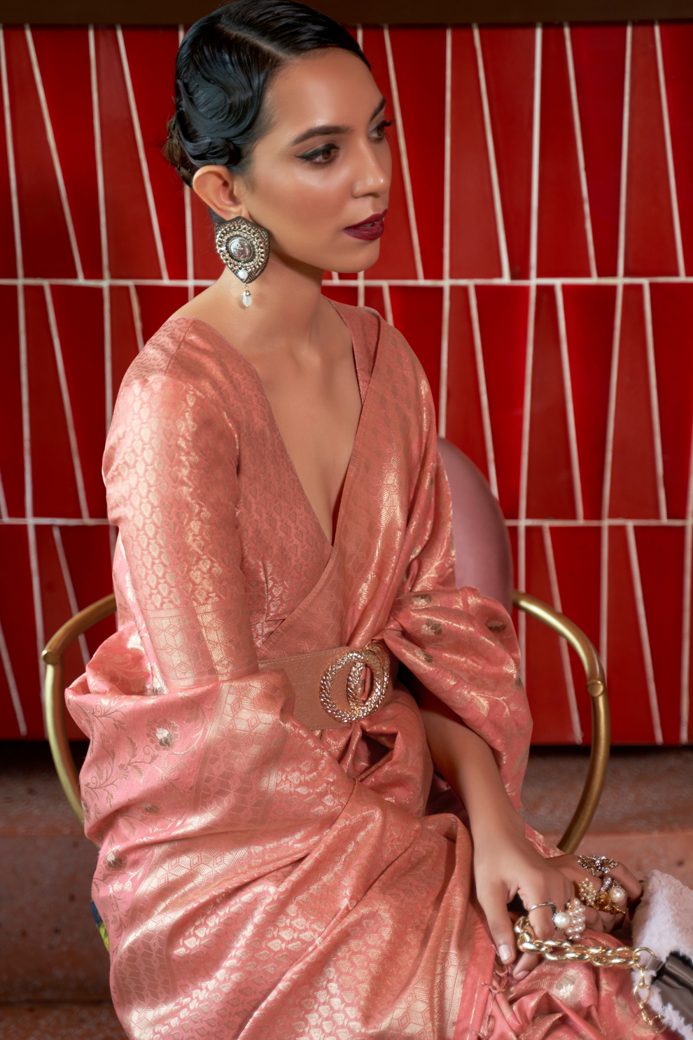 Elegant Tussar Silk Saree with Zari Woven Detailing