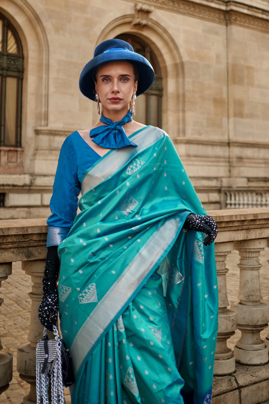 Banarasi Soft Silk Handloom Saree with Traditional Elegance