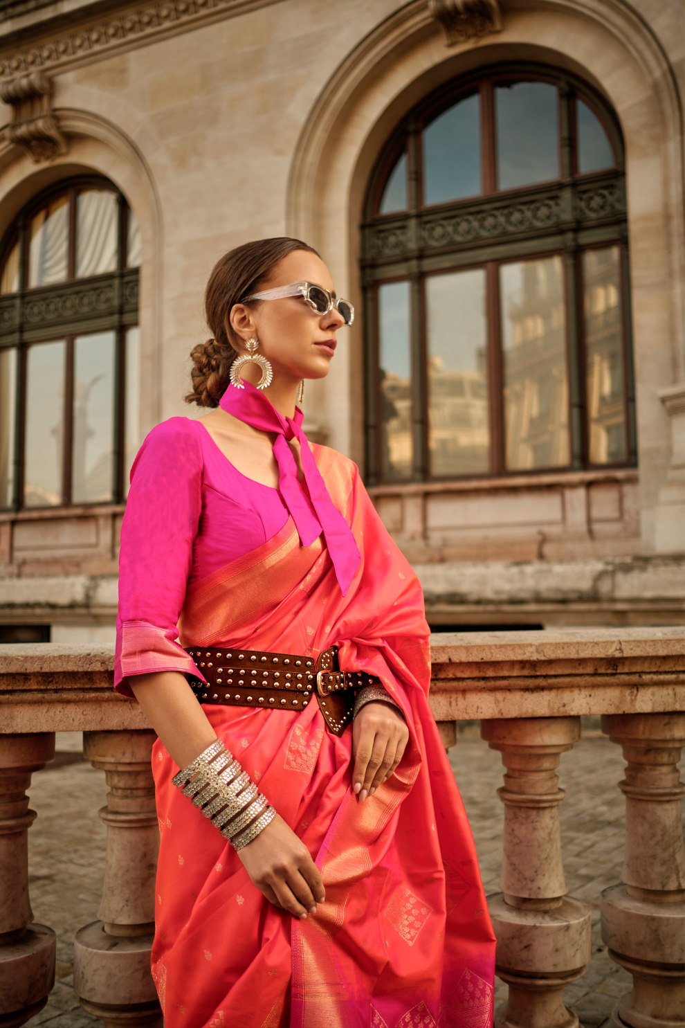 Banarasi Soft Silk Handloom Saree with Traditional Elegance