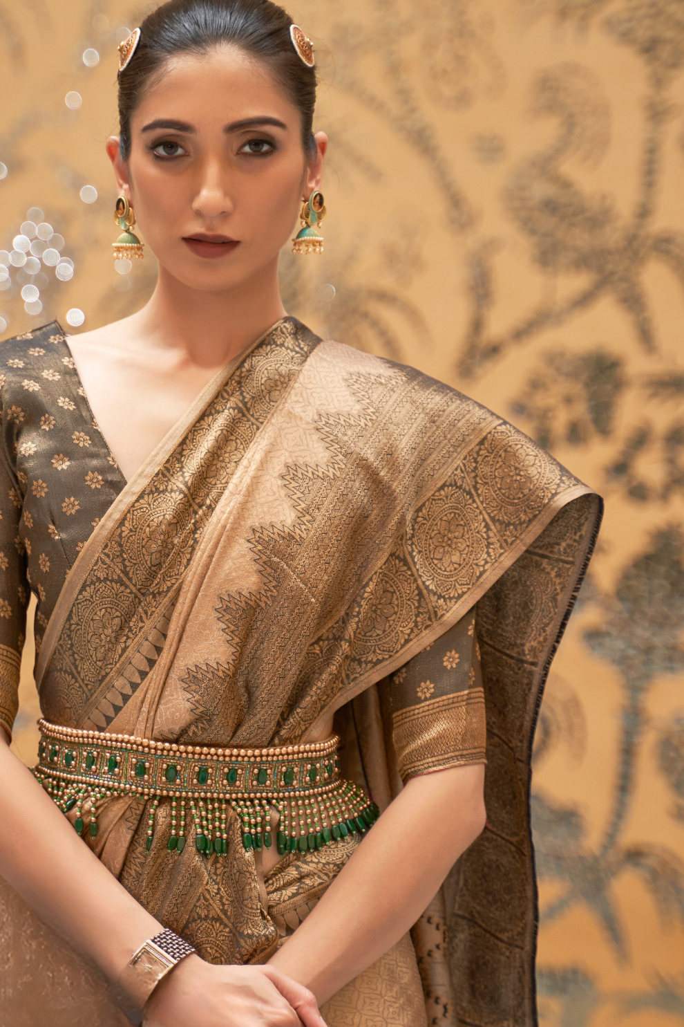 Lustrous Kanjivaram Saree with Authentic Silk and Zari Work