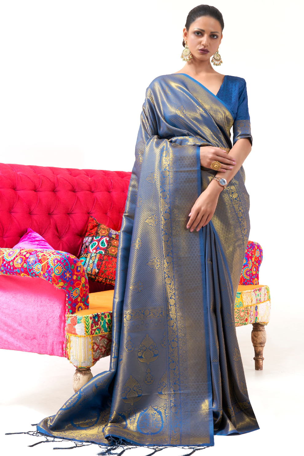 Kanjivaram Pattu Silk Saree with Cultural Elegance and Shine