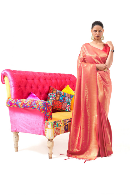 Kanjivaram Pattu Silk Saree with Cultural Elegance and Shine