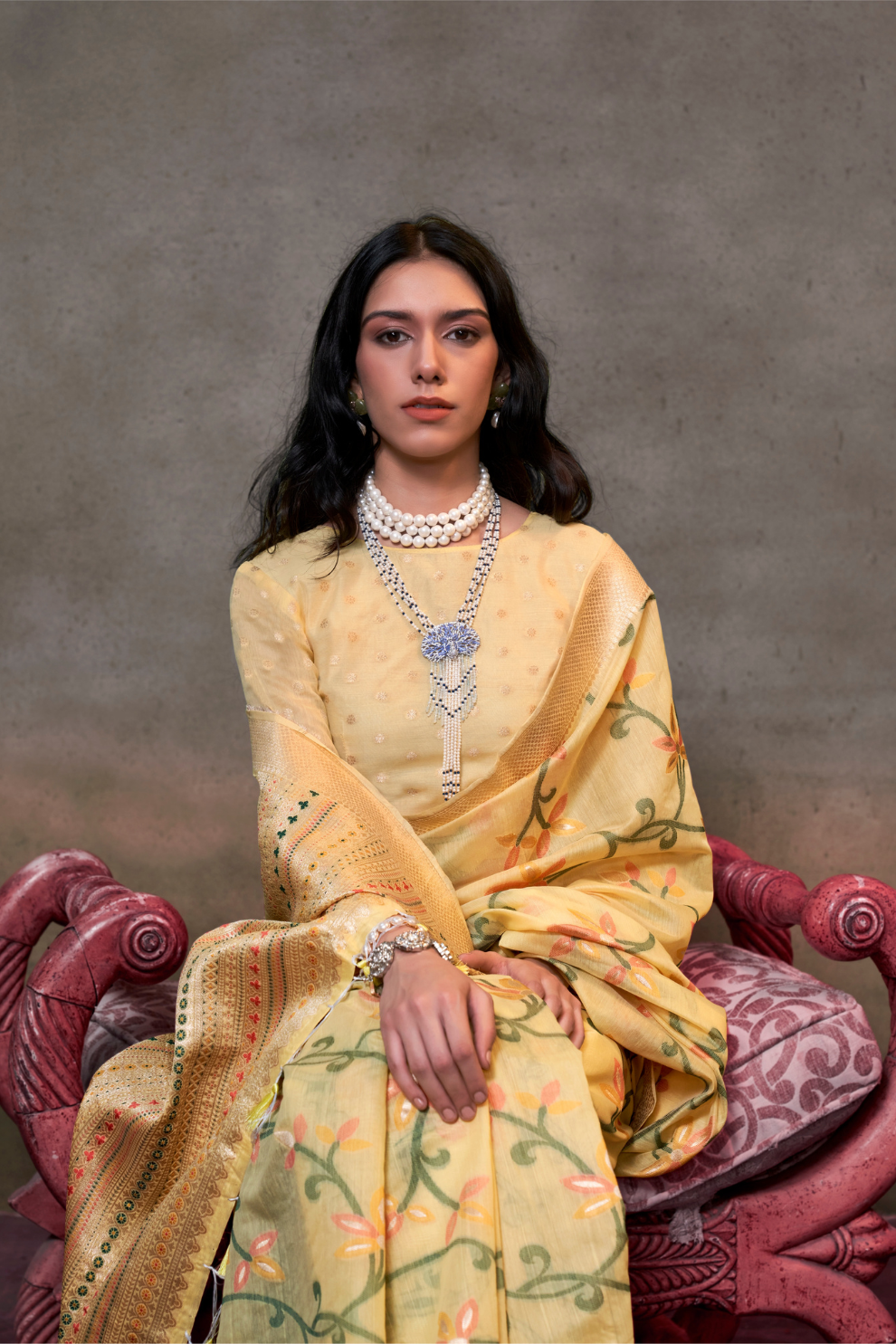 Beautiful Designer Jamdani Handwoven Cotton Saree for Festive We