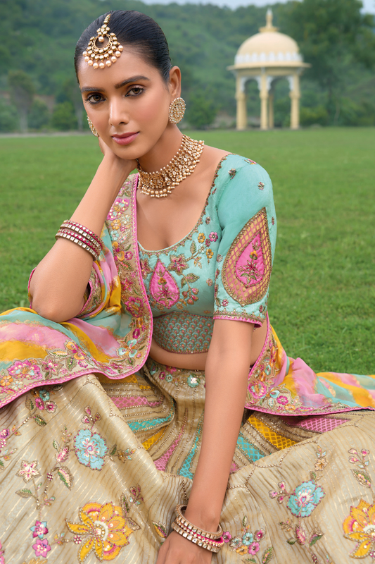 Designer Ethnic Lehenga with Dupatta and Intricate Embroidery