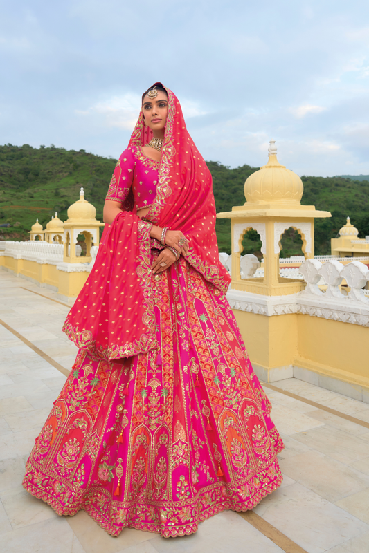 Designer Ethnic Lehenga with Dupatta and Intricate Embroidery