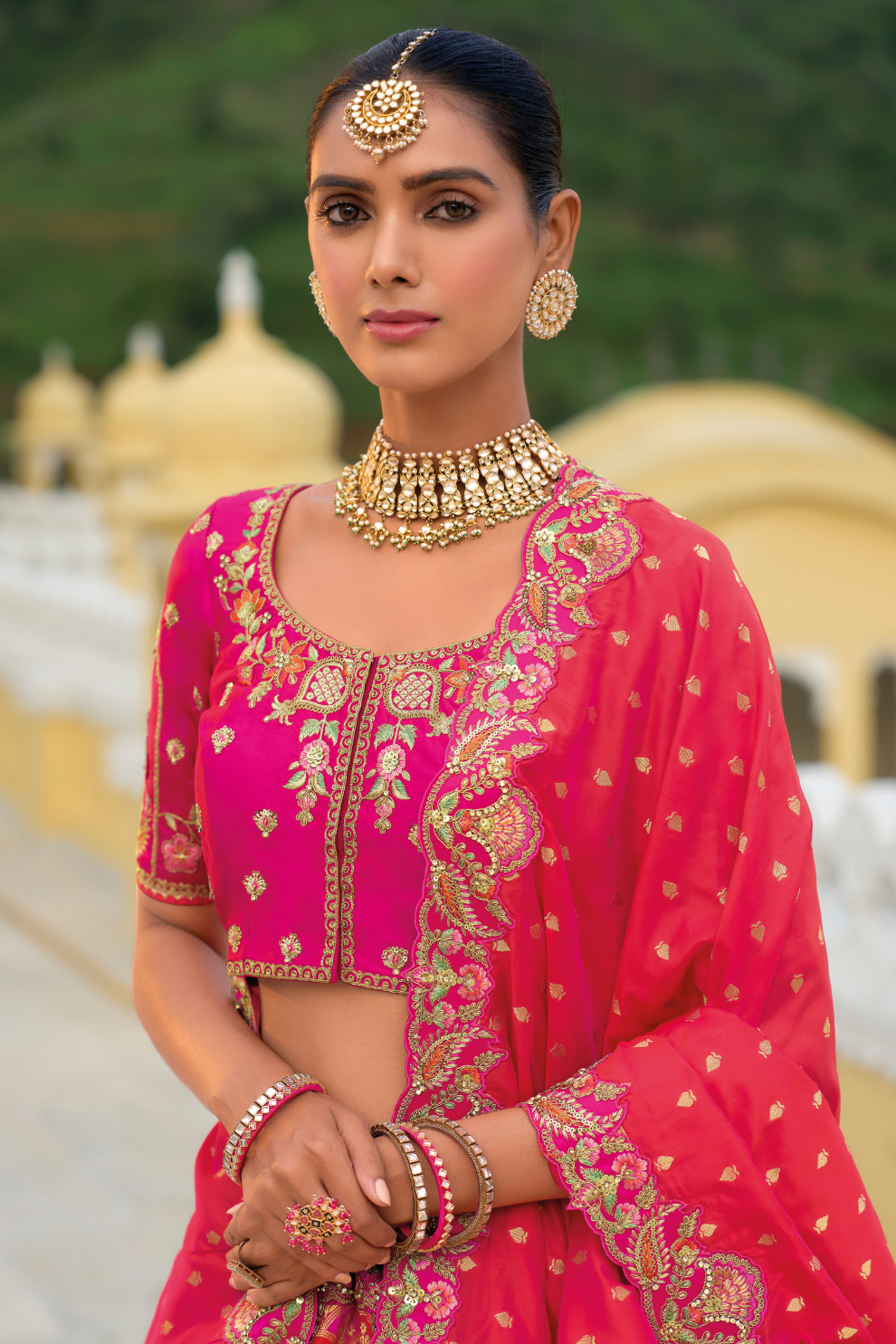 Designer Ethnic Lehenga with Dupatta and Intricate Embroidery