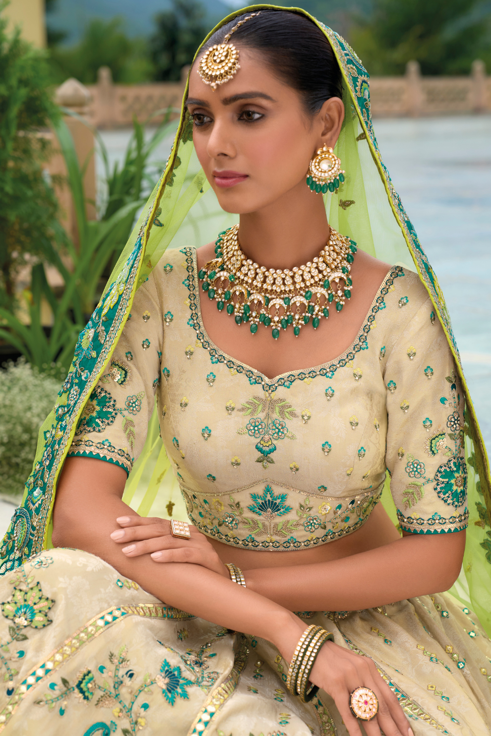 Designer Ethnic Lehenga with Dupatta and Intricate Embroidery